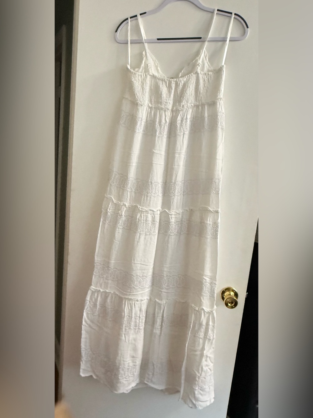 Jessica Simpson White Lace Tiered Maxi Dress-Skirt - Picture 3 of 4